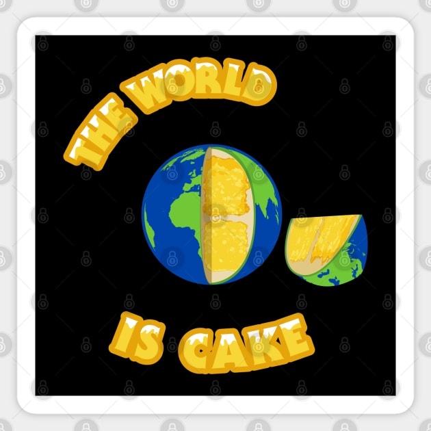 Everything is Cake - The World is Cake Sticker by PinnacleOfDecadence